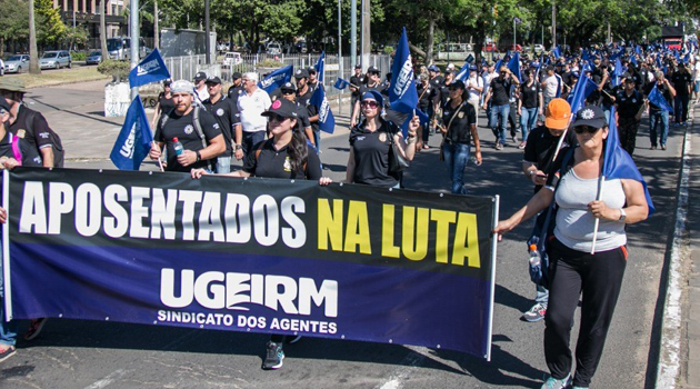 UGEIRM convoca aposentados(as) para manifestação contra tarifaço sobre aposentadorias